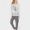 Pijama Mujer Vigore Gris