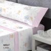 Juego Sábanas Catotex Moly Rosa