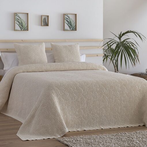 Colcha Jacquard Mara Crema