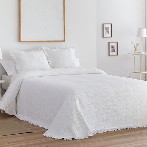 colcha jacquard noa blanco