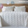 Edredón Cañete Terciopelo Corlan Blanco